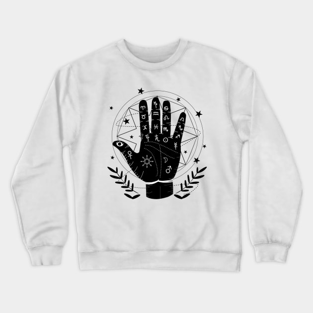 Palmistry Crewneck Sweatshirt by Hija de Marte Tarot